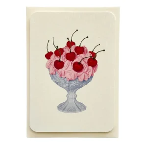 Strawberry Chantilly Cream Greetings Card by Canonbury Press