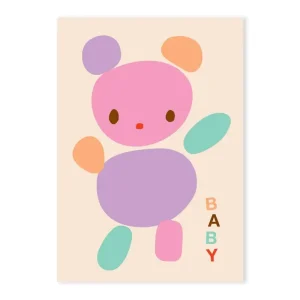 Teddy Baby Greetings Card by Dicky Bird