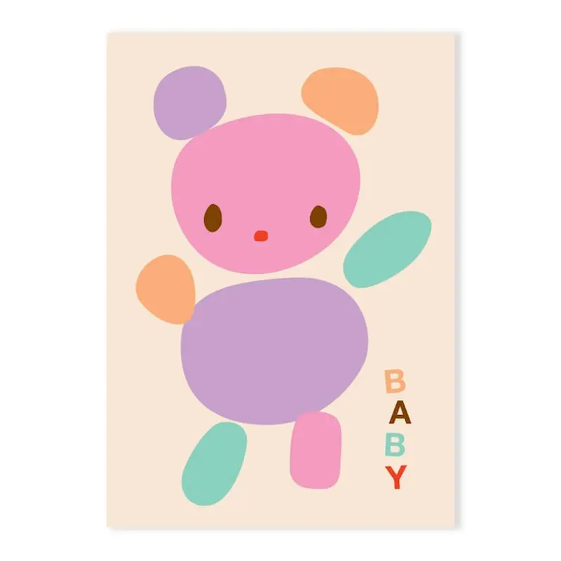 Teddy Baby Greetings Card by Dicky Bird