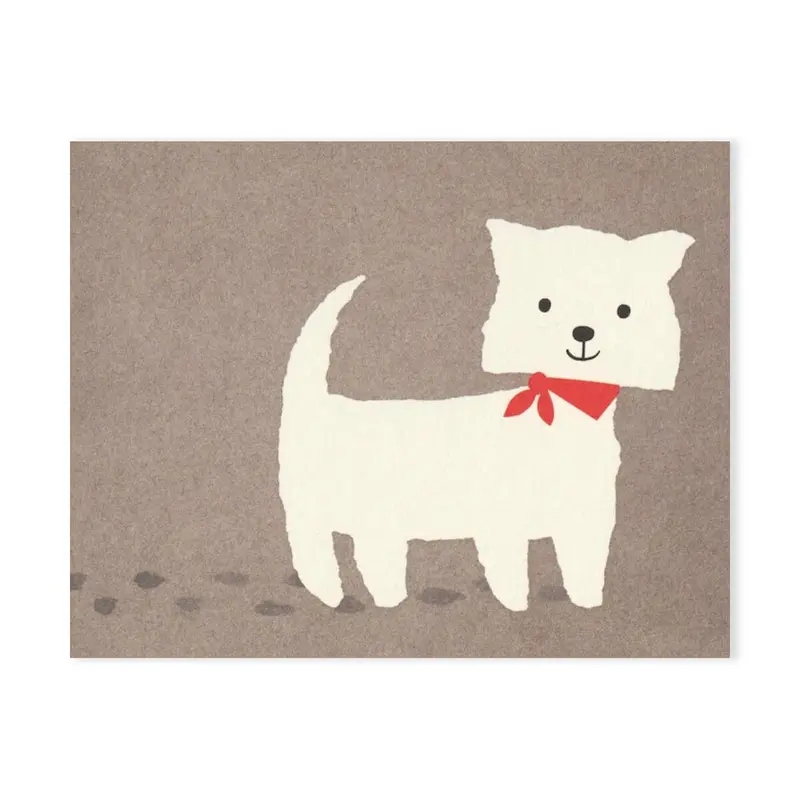 Terrier Mini Greetings Card by Lisa Jones Studio