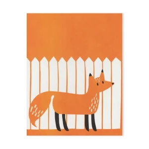 Urban Fox Mini Greetings Card by Lisa Jones Studio
