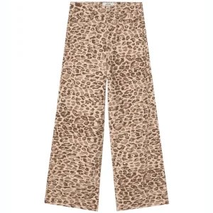Animal Print Berta Denim Trousers in Vanilla by The Tiny Big Sister