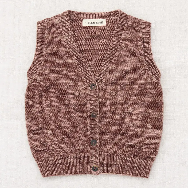 Auggie Popcorn Vest in Affogato by Misha & Puff