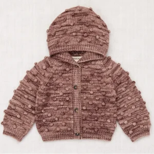 Baby Hooded Popcorn Cardigan in Affogato by Misha & Puff