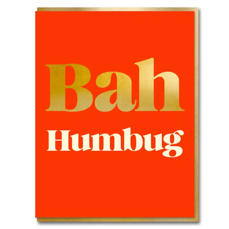 Bah Humbug Christmas Greetings Card by 1973