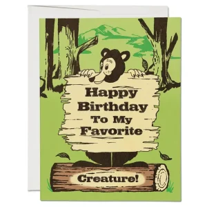 Bear Announcement Greetings Card by Red Cap Cards