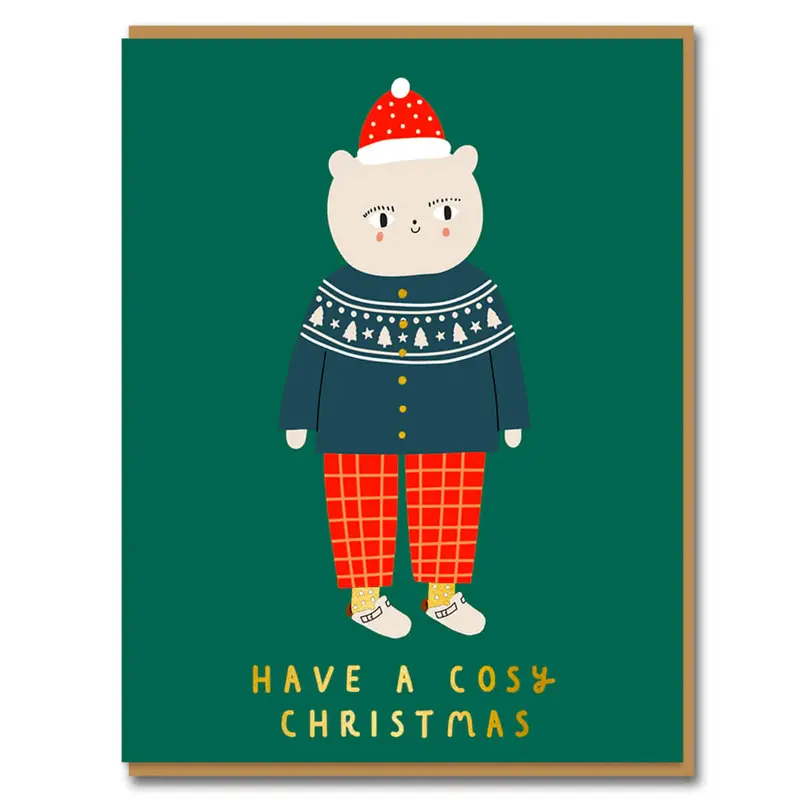 Cosy Christmas Greetings Card by Aless Baylis for 1973