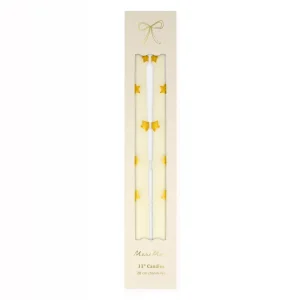 Gold Star Taper Candles by Meri Meri