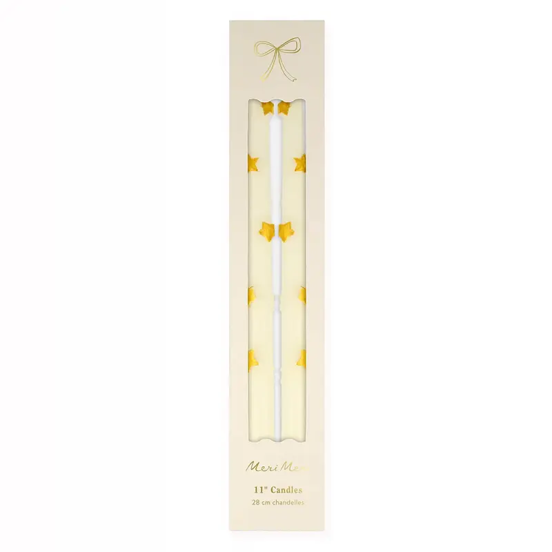 Gold Star Taper Candles by Meri Meri