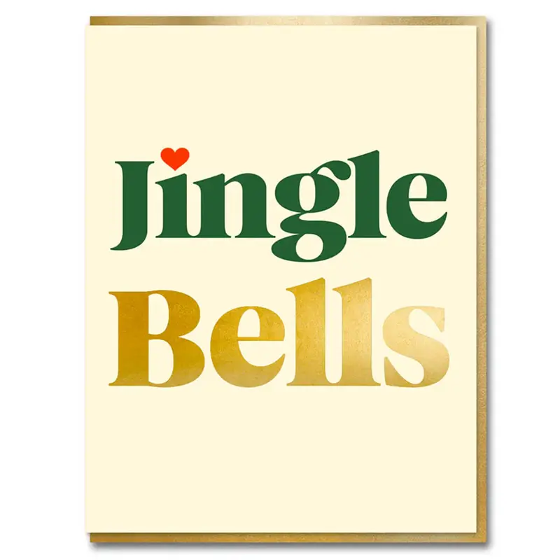 Jingle Bells Christmas Greetings Card by 1973