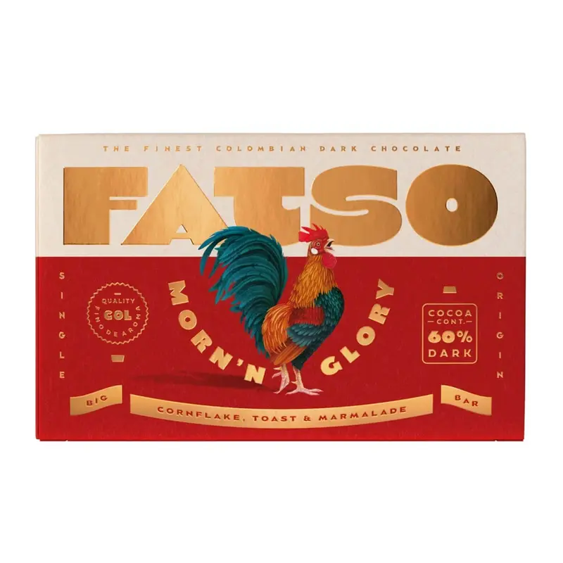 Morn'n Glory 60% Dark Chocolate Bar by Fatso