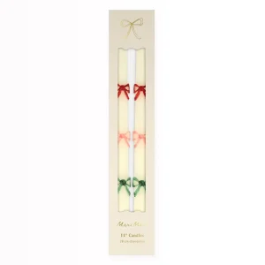 Multicolour Bow Taper Candles by Meri Meri