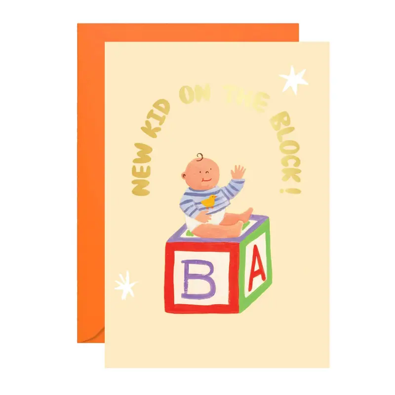 New Kid Greetings Card by Ickaprint