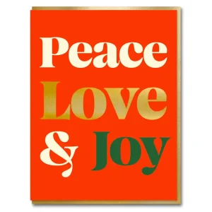 Peace Love And Joy Christmas Greetings Card by 1973