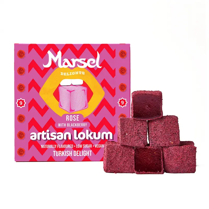 Rose With Blackberries Turkish Delight by Marsel Delights