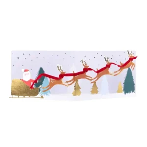Santa's Sleigh Scene 3D Card by Meri Meri