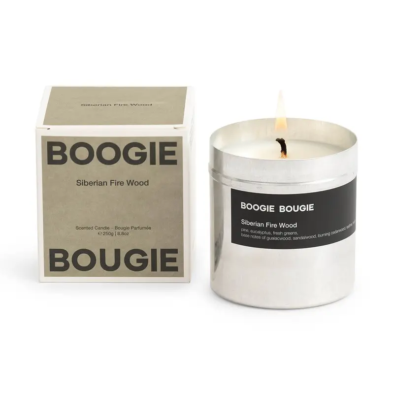 Siberian Fire Wood Fragranced Candle by Boogie Bougie