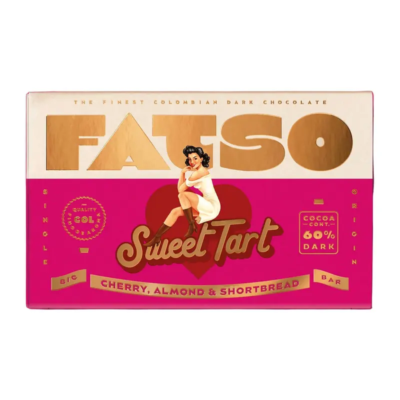 Sweet Tart 60% Dark Chocolate Bar by Fatso