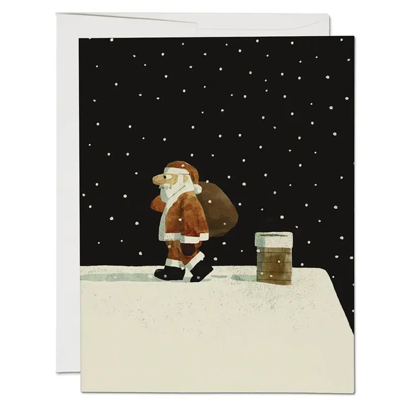 Up On The Housetop Christmas Greetings Card by Red Cap Cards