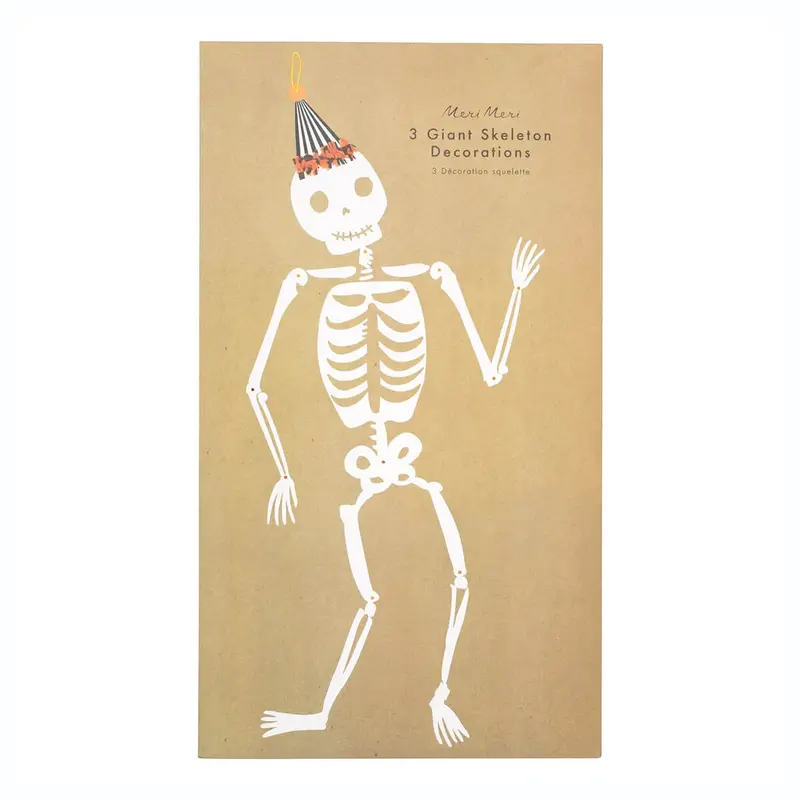 Vintage Giant Halloween Jointed Skeletons by Meri Meri
