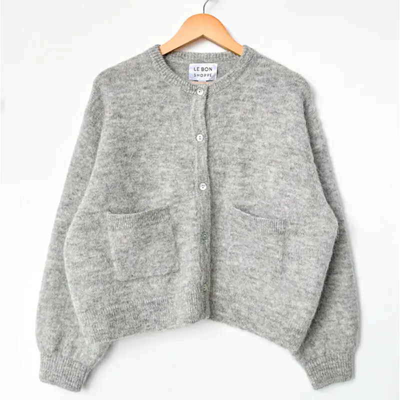 Amlie Alpaca Cardigan in Grey by Le Bon Shoppe