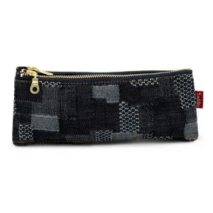 Bendy Pen Case in Okayama Patchwork Denim by Luddite