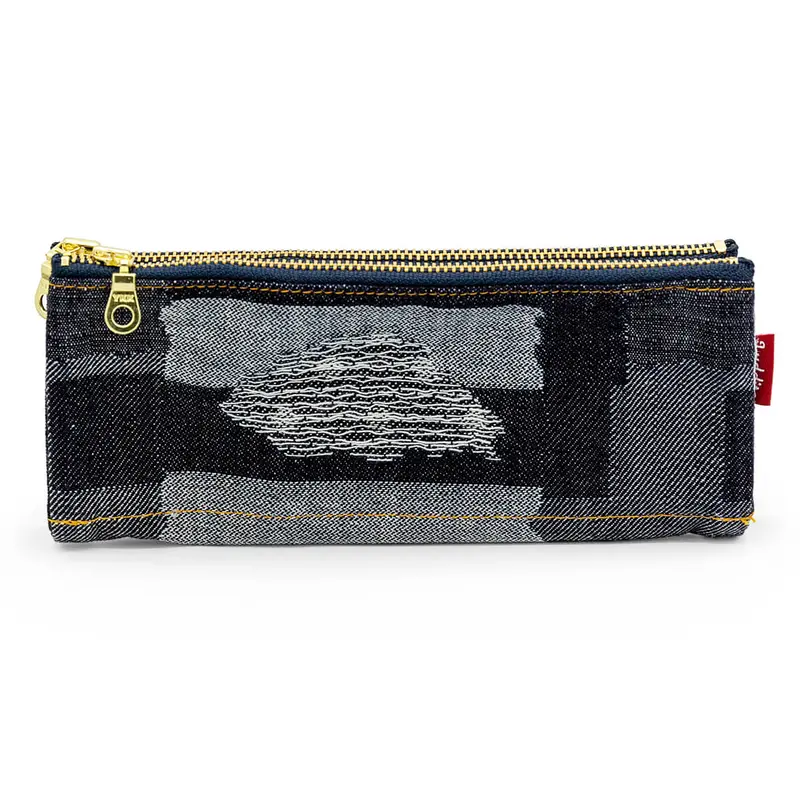 Bendy Pen Case in Okayama Random Patchwork Denim by Luddite