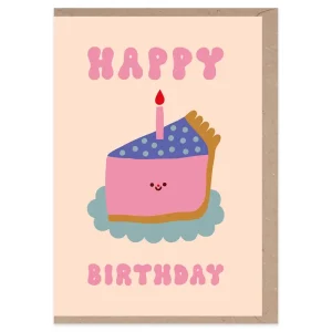 Birthday Cake Birthday Greetings Card by Rumble Cards