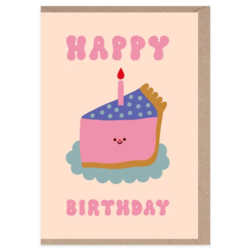Birthday Cake Birthday Greetings Card by Rumble Cards
