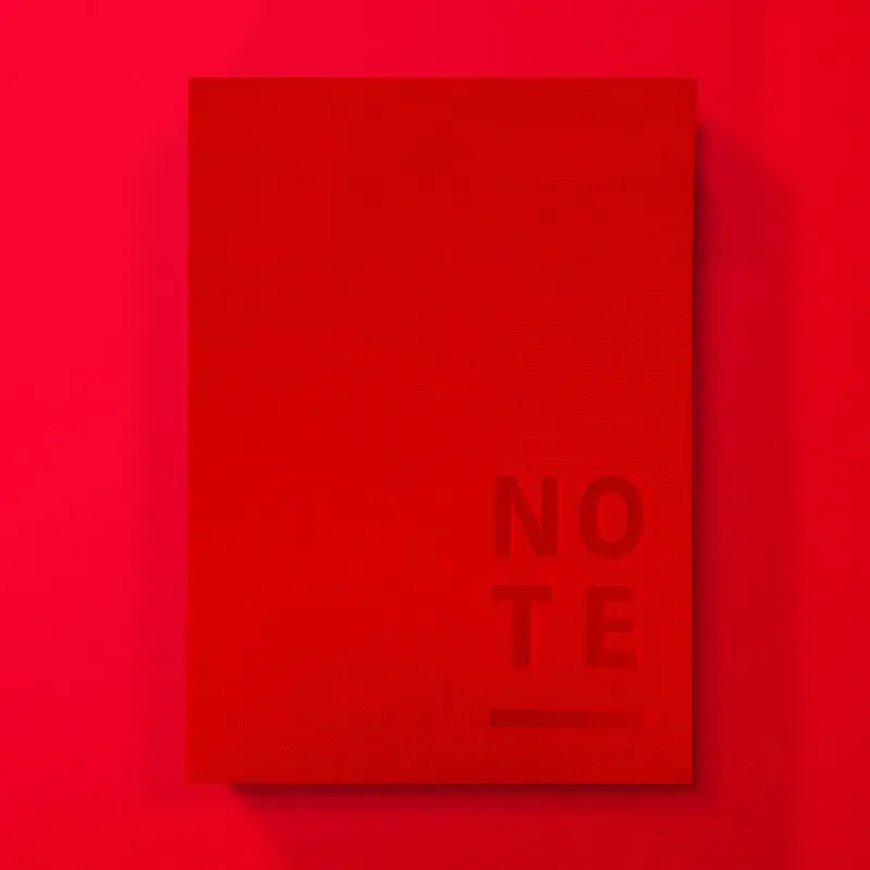Blank Canvas Notepad in Red by 1973