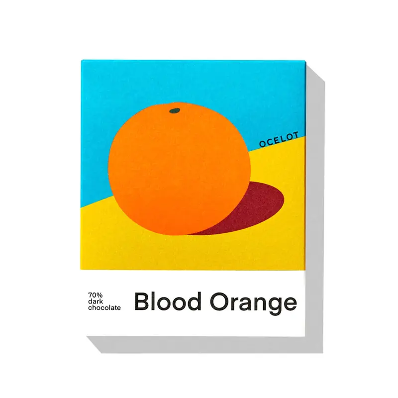 Blood Orange 70% Dark Chocolate Bar by Ocelot