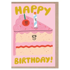 Cake Slice Birthday Greetings Card by Rumble Cards