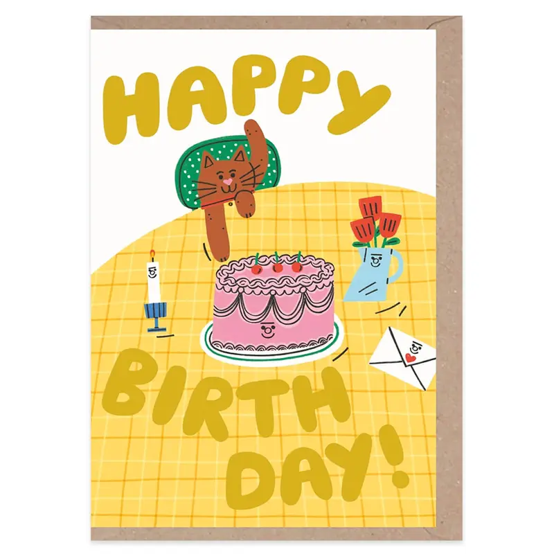 Cat Lover Birthday Greetings Card by Rumble Cards