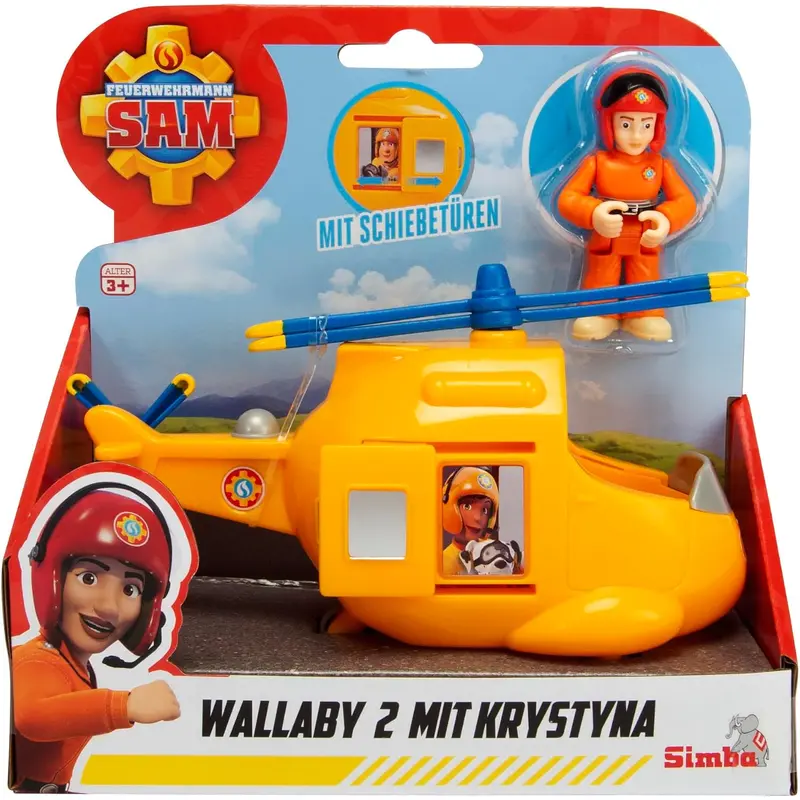 Fireman Sam Junior Wallaby 2 With Krystyna Figure