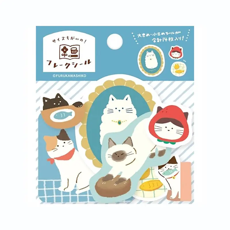 Hungry Cat Stickers by Furukawa Japan