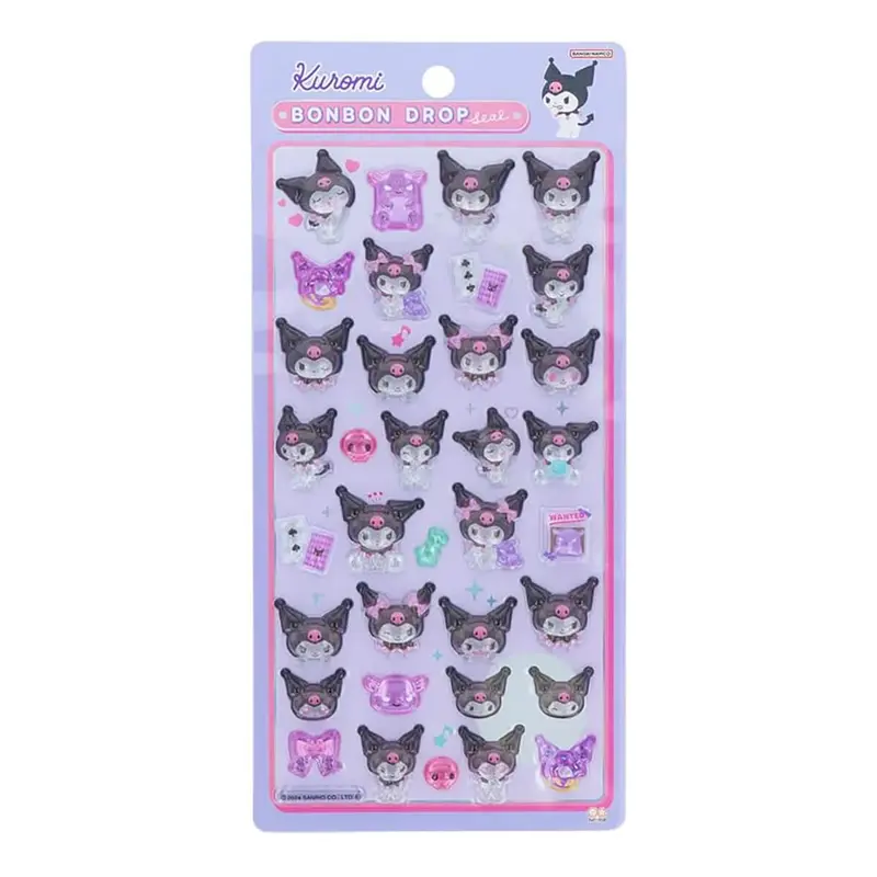 Kuromi Bonbon Drop Seal Stickers by Sun-Star Japan