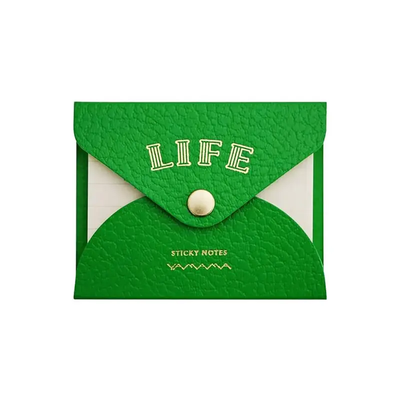 Life x Yamama Sticky Notes With Cover in Green by Life Japan