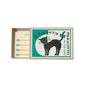 Matchbox Note Paper Set Coffee Cat by Furukawa Japan
