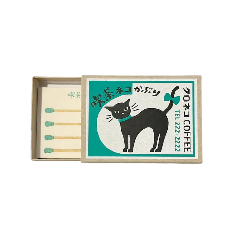 Matchbox Note Paper Set Coffee Cat by Furukawa Japan