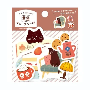 Relaxing Time Cat Stickers by Furukawa Japan