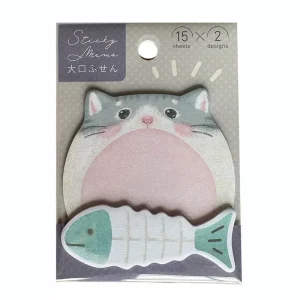 Wide Mouth Cat Sticky Notes by Gakken Japan