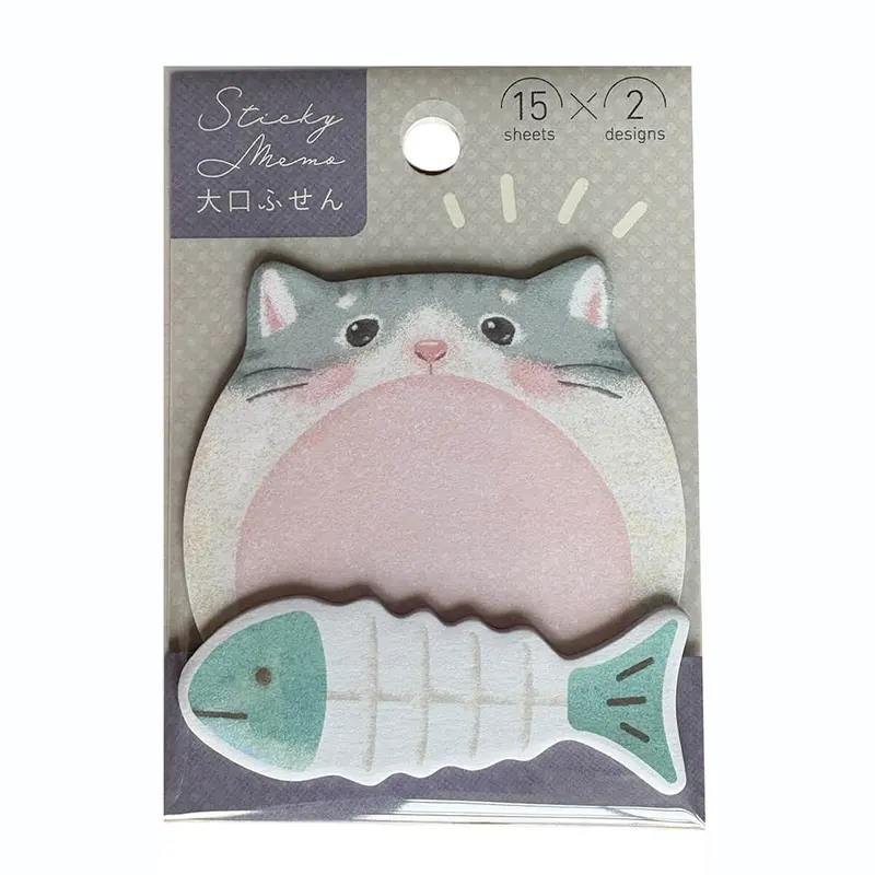 Wide Mouth Cat Sticky Notes by Gakken Japan
