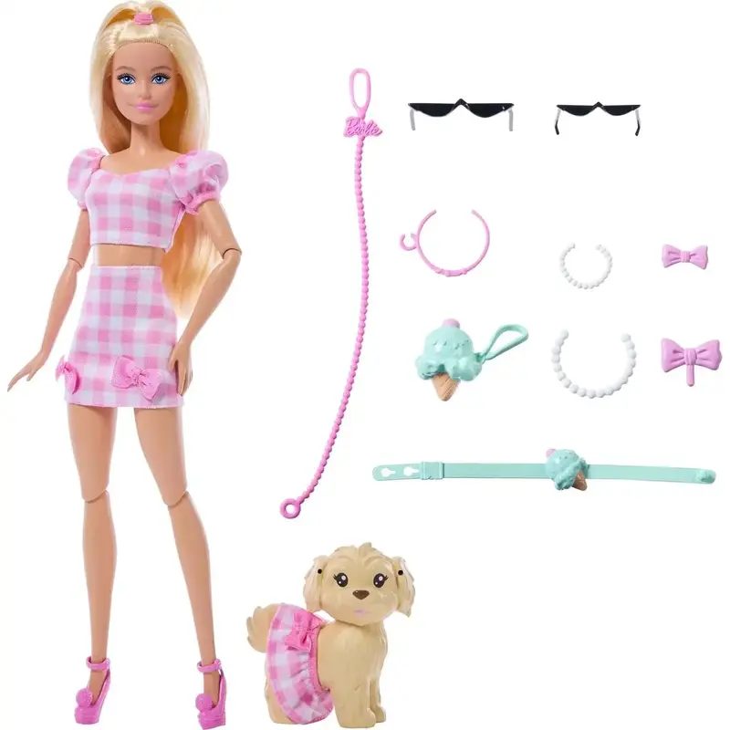 Barbie Twinning Looks Fashion Doll & Puppy