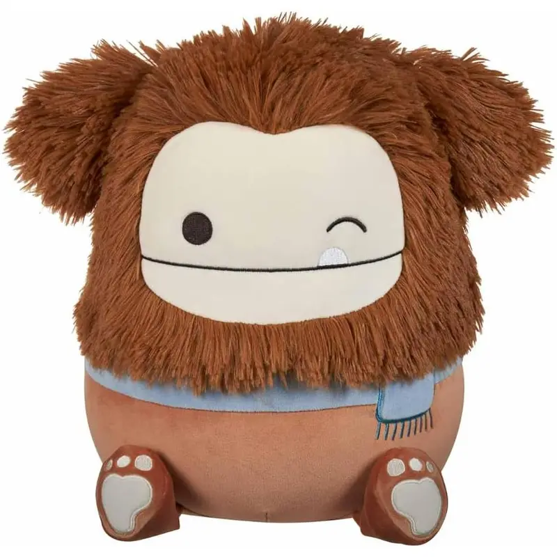 Squishmallows 12" Benny The Brown Bigfoot with Blue Scarf