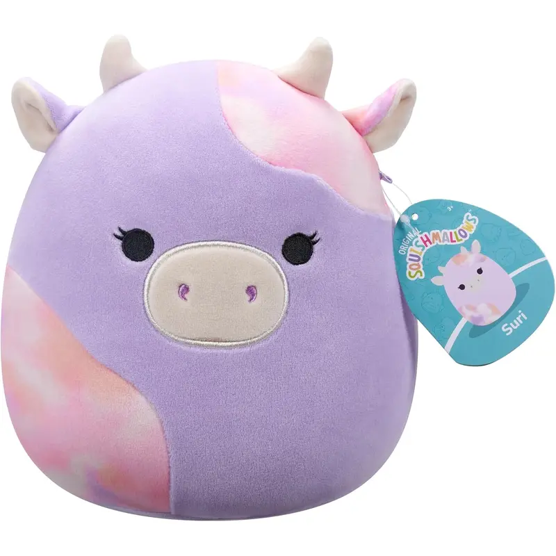 Squishmallows 8" Suri Purple Cow with Tie Dye Spot