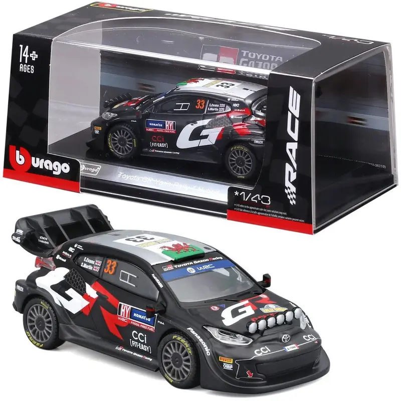 Bburago Toyota GR Yaris Rally 1 Hybrid 1:43 Scale