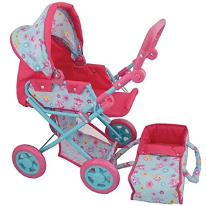 Dolls World Deluxe Pram & Baby Doll Set