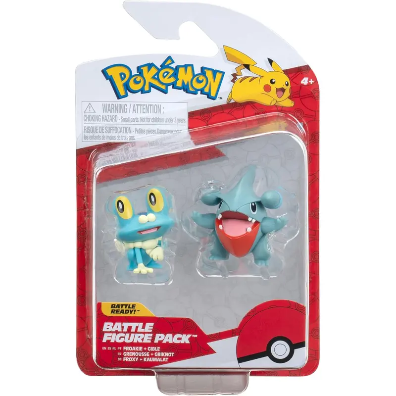 Pokemon Froakie + Gible Battle Figure