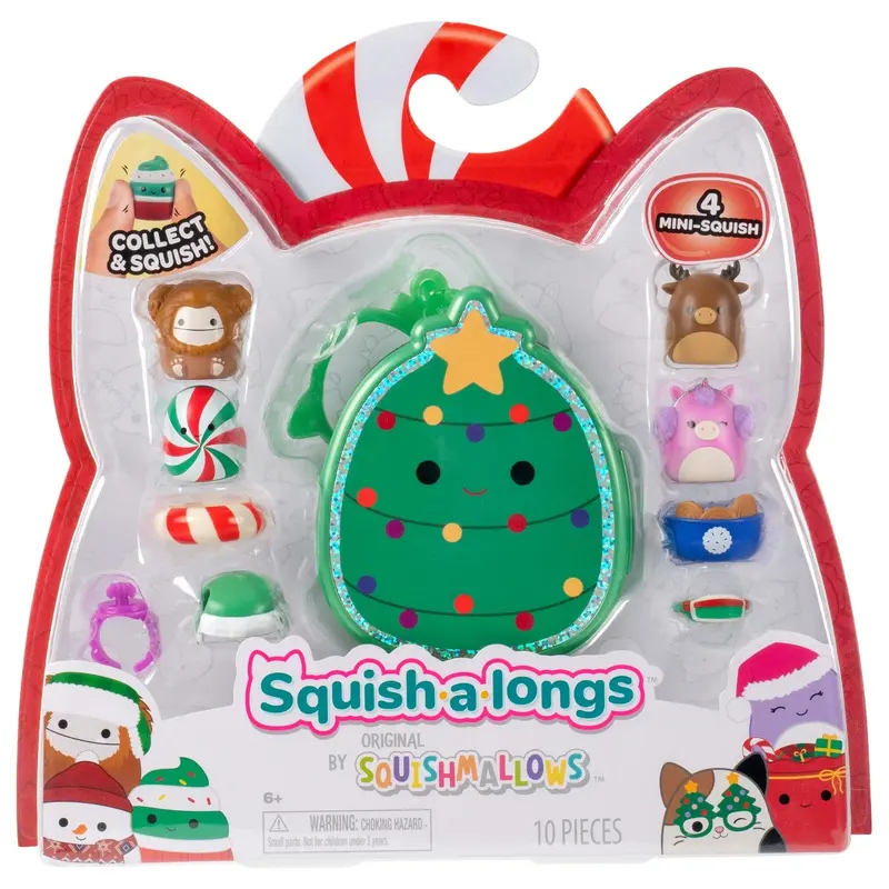 Squish-a-long Christmas Clip-a-longs 4 Pack S2