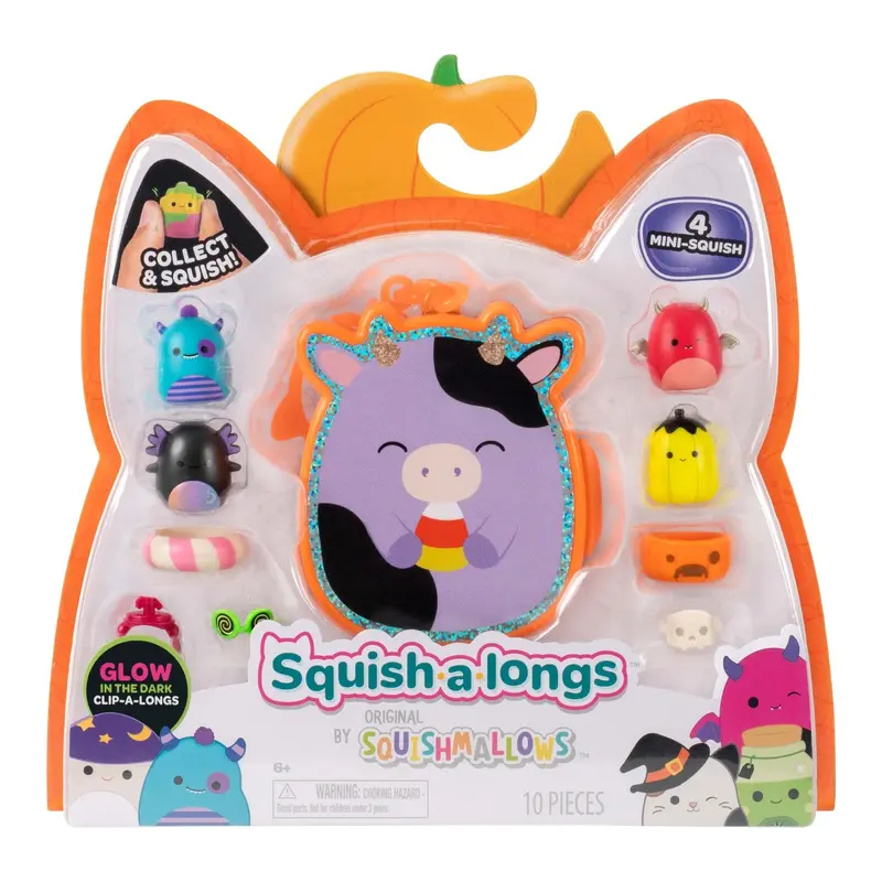 Squish-a-long Halloween Clip-a-longs 4 Pack S2